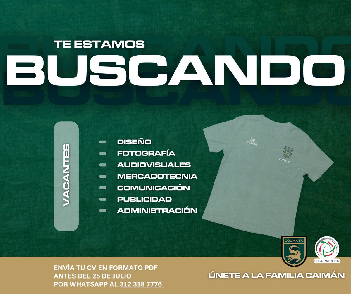 ¡Estamos cerca de arrancar la Temporada 2024-2025 <a href="/LigaPremier_FMF/">Liga Premier FMF</a> y queremos que seas parte de la familia Caimán!📷 #ColimaMiEquipo