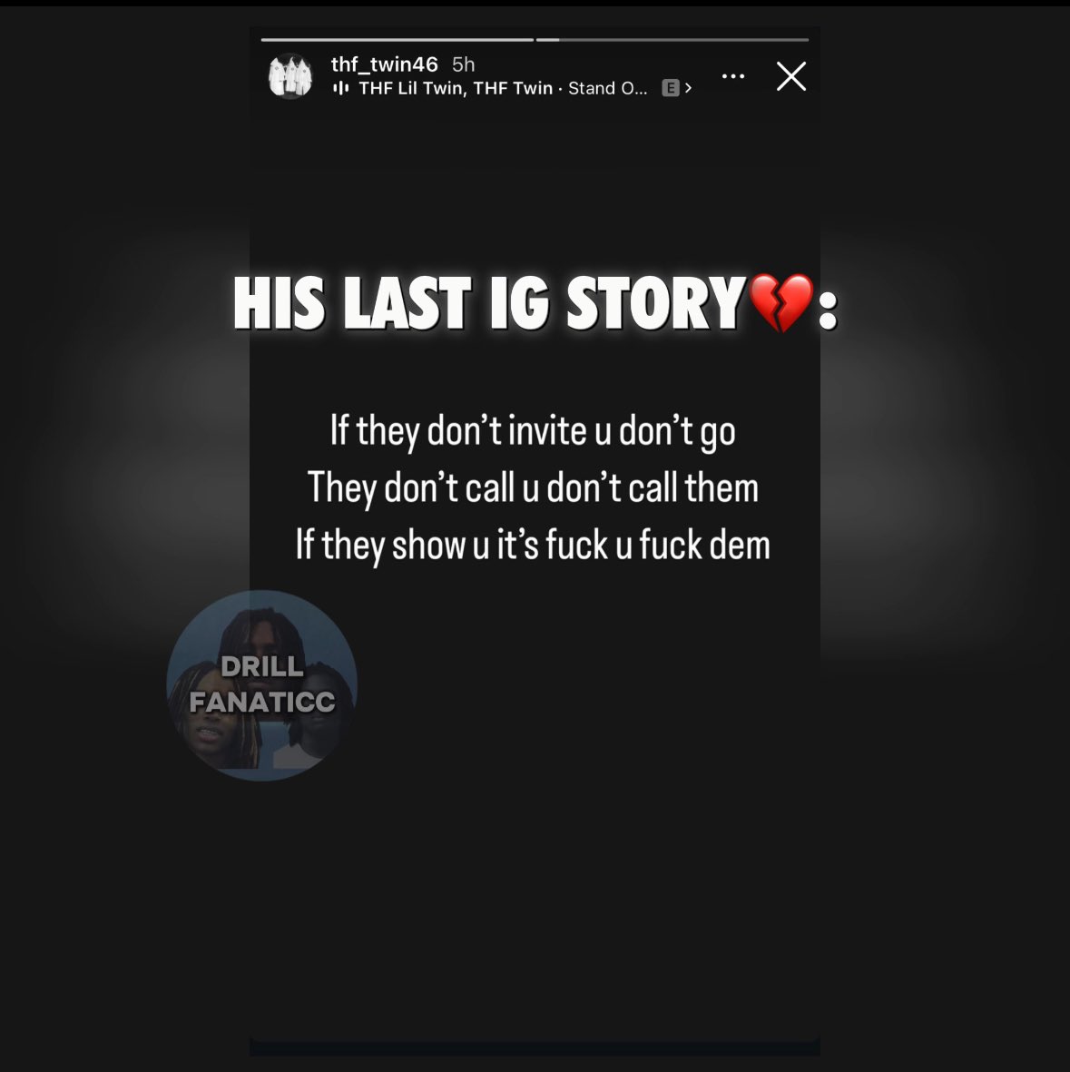 drillfanaticc's tweet photo. We regret to inform you of the tragic passing of Chicago rapper THF Twin, who was fatally sh0t in Chicago today on 56tg and Throop. Our deepest condolences go out to his family and friends during this difficult time. ๐๐
#ChicagoIL #thf #thftwin #rip https://t.co/5Nkygx4vLz