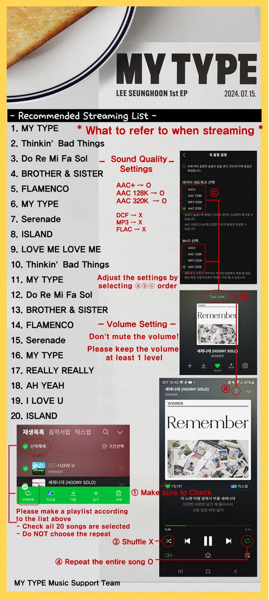 ✔️이승훈 1st EP 권장 스밍리스트✔️

❌모든 차트 음소거 스밍 반영 안됨❌️
권장스밍리스트대로 돌려주시고, 인서들에게 홍보 부탁드립니다💙

#위너 #WINNER #이승훈 #HOONY