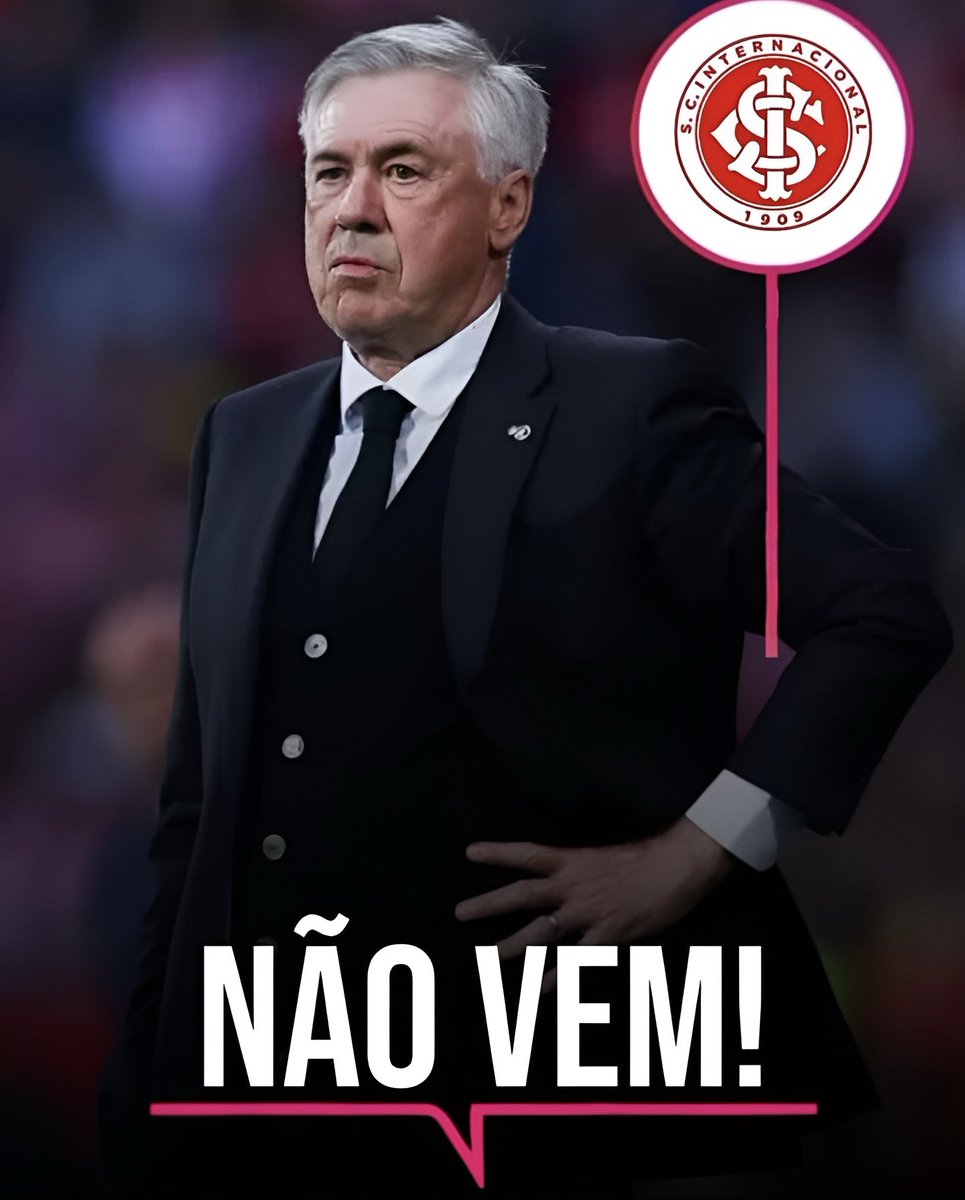 Informação: Carlo Ancellotti não será técnico do inter.

via <a href="/LedioLegal/">Ledio Legal 🇦🇹</a>