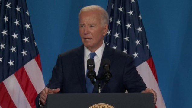 #Conférence de Presse ce soir,le Président <a href="/JoeBiden/">Joe Biden</a> parle du Vice-président Trump au lieu de <a href="/KamalaHarris/">Kamala Harris</a> #RFMINFO
