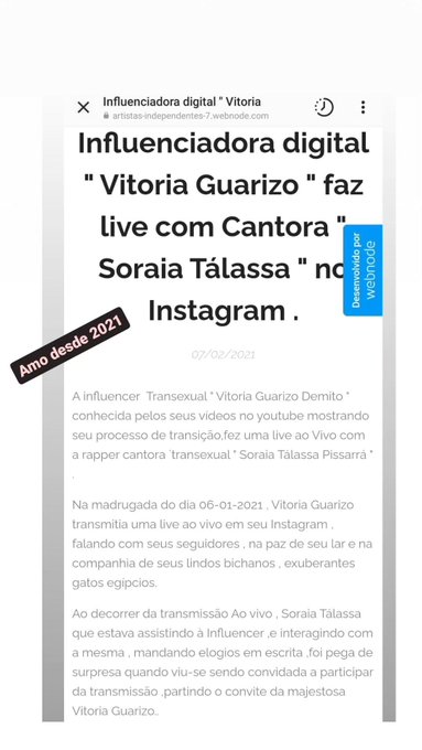 https://t.co/WzGQuktqOB  #vitoriaguarizo #soraiatalassa https://t.co/oRdDObRXtd<a href="/tag/vitoriaguarizo"class="tags">#vitoriaguarizo</a><a href="/tag/soraiatalassa"class="tags">#soraiatalassa</a>