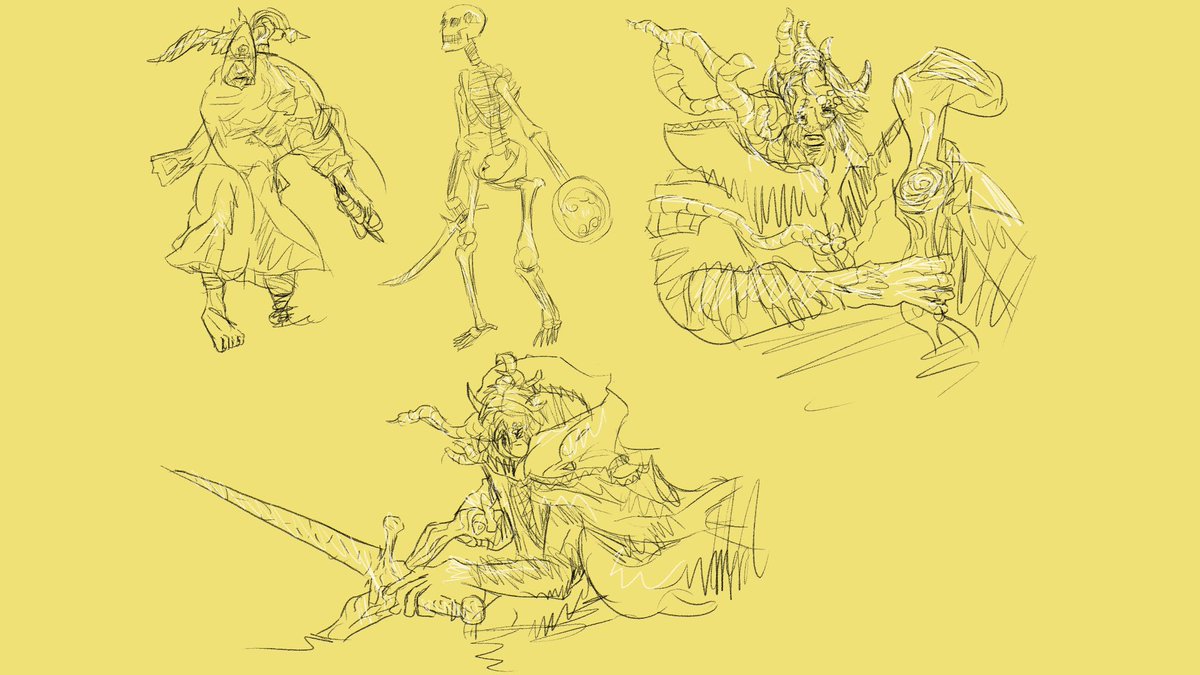cubetortoise's tweet photo. These are the drawings from my first 4 “drawing everything that kills me” Elden Ring streams. They’ve been a lot of fun!!! https://t.co/5wRo47GiBx