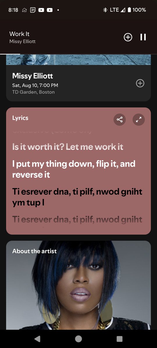 briercan's tweet photo. I don't think I appreciate the Spotify lyrics feature enough. https://t.co/VdU72Xewo5