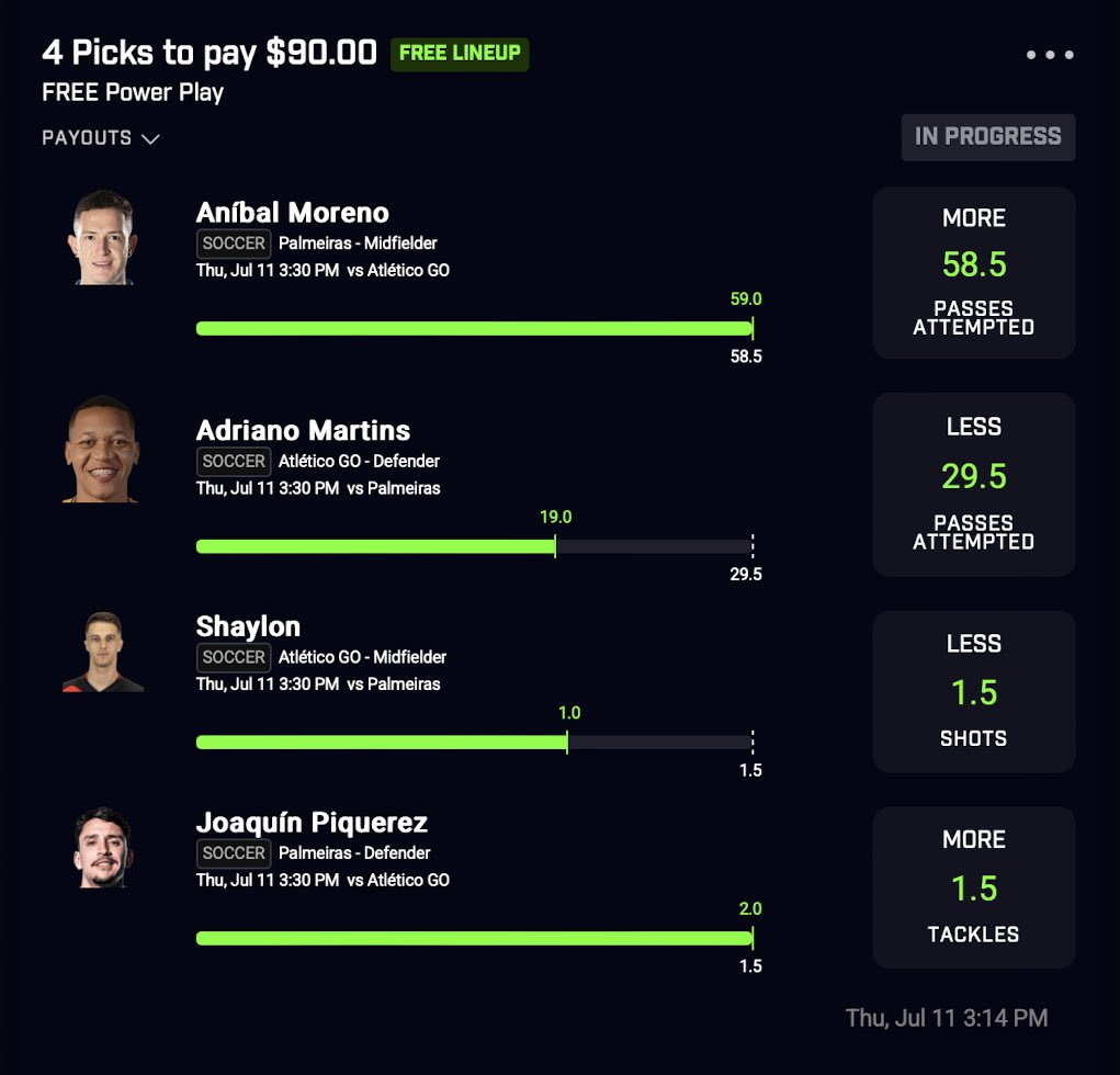 DSDPicks's tweet image. Free soccer lineup on Prize Picks cashed, posted in the discord! JOIN NOW!!

DISCORD ➡️➡️ discord.gg/mqeuZSyFfb

PREMIUM ➡️➡️ whop.com/checkout/plan_…

#PrizePicks #mlb #potd #bet #SportsGambling #sportsbetting #win #nuke #bettingpicks #win #over #under #cash #skenes #bets #wins