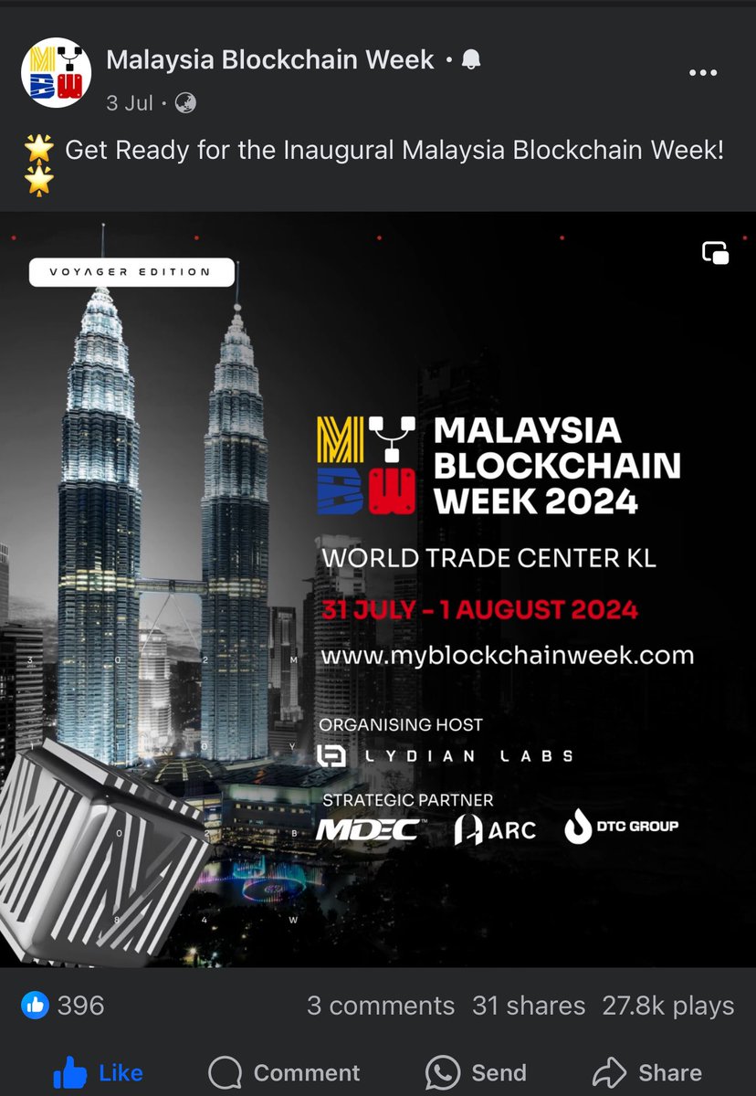 Most things are set, ready to make a big announcement, please take our account to 1.5k followers by tomorrow <a href="/MalaysiaWeek/">Malaysia Blockchain Week</a> 

Thank you for all lovely people who have showered us with bundance of supports. 

Malaysia Blockchain Week isn’t supposed to be owned by any private