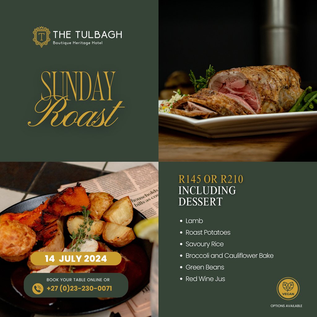 tulbagh_hotel's tweet image. 🌨️ Ways to keep warm this weekend 🧤

1. Sit by the fire at the Olive Terrace Bistro 🔥
2. Order a delicious, warm Lamb Roast
3. Add a glass of red wine to seal the deal 🍷

#Yum #Tulbagh #RestaurantInTulbagh #SundayRoast #SundayMeal #KeepWarm #LambRoast