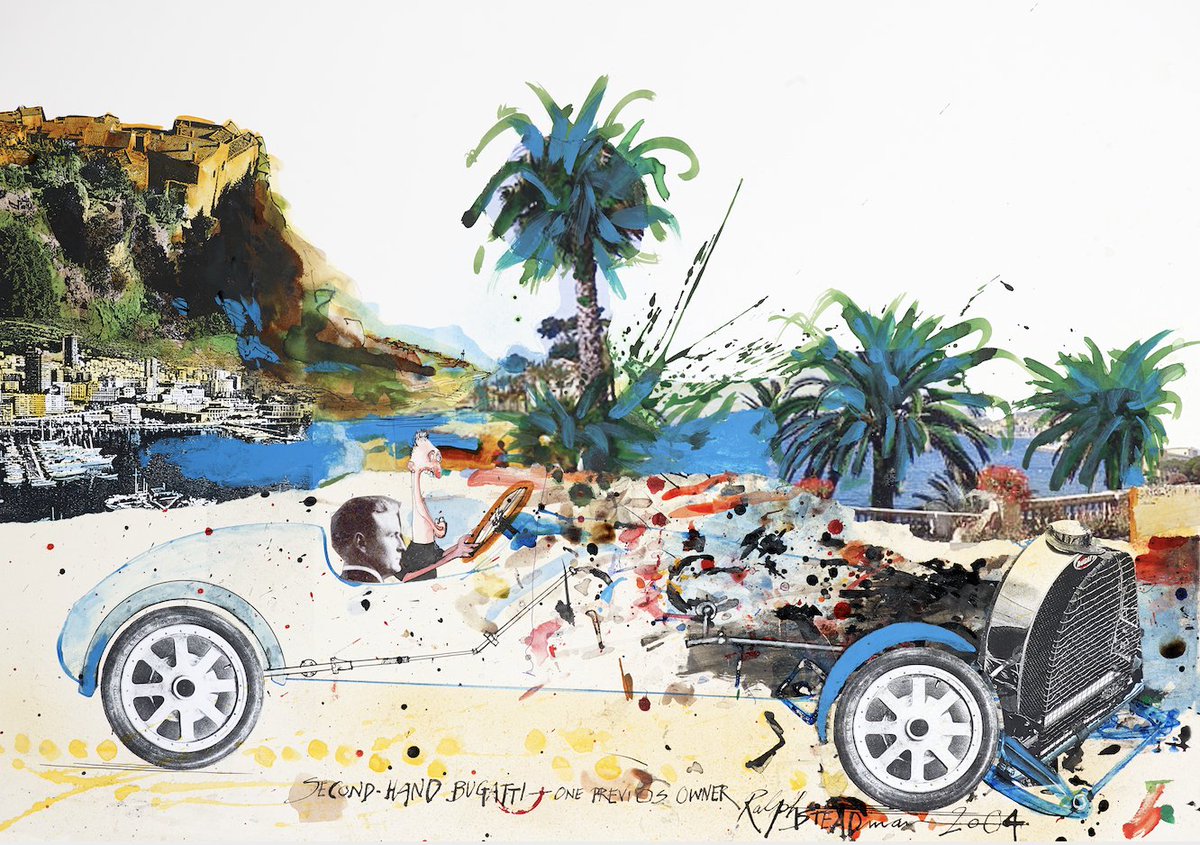 Second hand Bugatti - one previous owner.

#CarCollectorsDay #RalphSteadman #Illustration