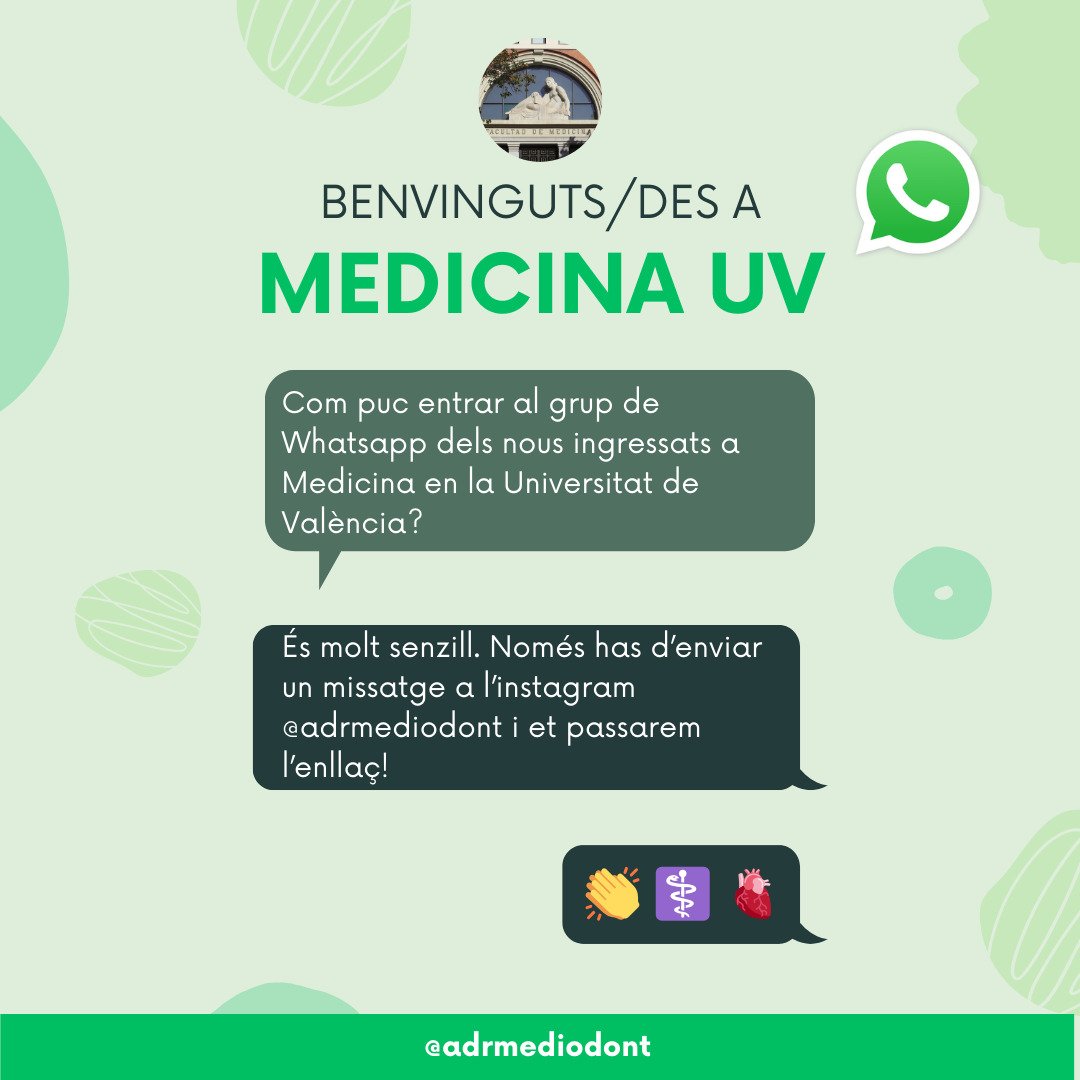 Delegació d'Alumnes de Medicina UV tweet media