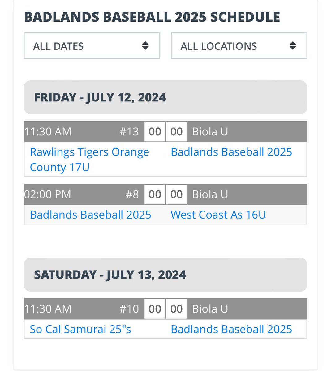 johnlara_16's tweet photo. My schedule for the Arizona fall classic qualifier, hope to see you there @BadlandsBsblinc @BBUncommitted #uncommitted #classof2025 https://t.co/8OUAJYb7JO