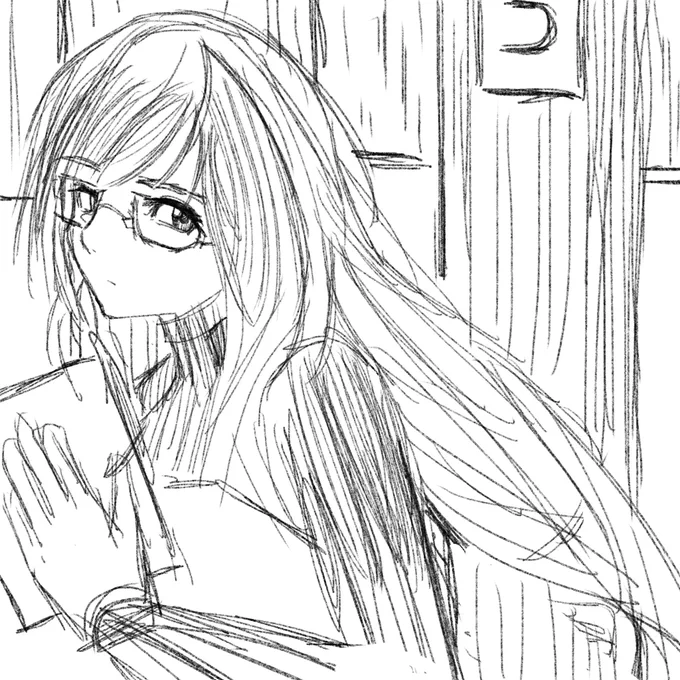 図書館の人
#お絵かき #絵描きさんと繋がりたい 