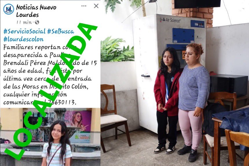 ITROriginal's tweet photo. 🚨LOCALIZAN A MENOR REPORTADA COMO DESAPARECIDA EN SANTA ANA; SE HABÍA ESCAPADO CON EL NOVIO 

👉La Policía Nacional Civil (PNC) ha encontrado a la menor de 15 años que fue reportada como desaparecida. 

📌La joven se había fugado con su novio de 16 años y ambos fueron localizados en una residencial de San Sebastián Salitrillo, Santa Ana. 

📌La menor ya ha sido entregada a su familia tras la intervención de las autoridades.