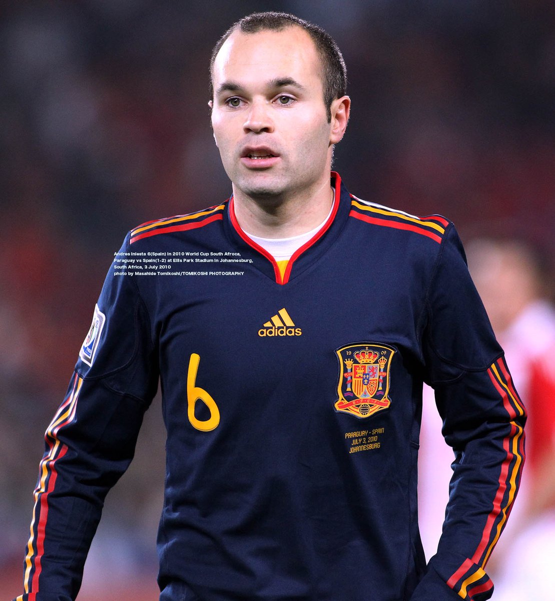 Andres Iniesta 6(Spain) in 2010 World Cup South Afroca, Paraguay