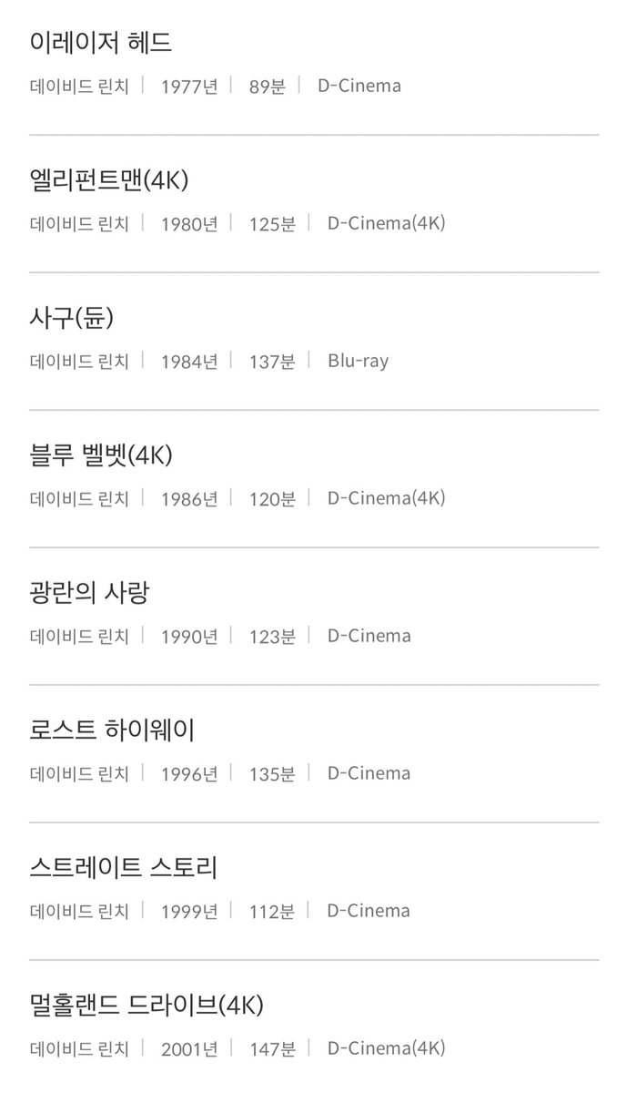 facingthettruth's tweet photo. 영자원 린치 특별전 보고 비명지름 
엘리펀트맨, 블루 벨벳, 멀홀랜드 드라이브, 인랜드 엠파이어 4K로 상영하고 트윈 픽스: 더 미씽 피시즈까지 진짜 미쳤는데 .. 8월 2일부터 8월 14일까지 https://t.co/0mWfbGTP69