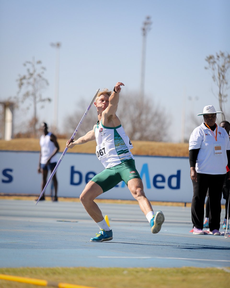 CucsaRegion5's tweet photo. CUCSA ATHLETICS | Javelin

Team South Africa double in the men Javelin competition.

🥇Robertson Duncan  RSA 🇿🇦 68.72
🥈Stander  Righard RSA 🇿🇦  66.98  
🥉Washa Poloko  BOT 🇧🇼 63.11

#CUCSAGames | #Tshwane2024 https://t.co/AWMxCECs2e