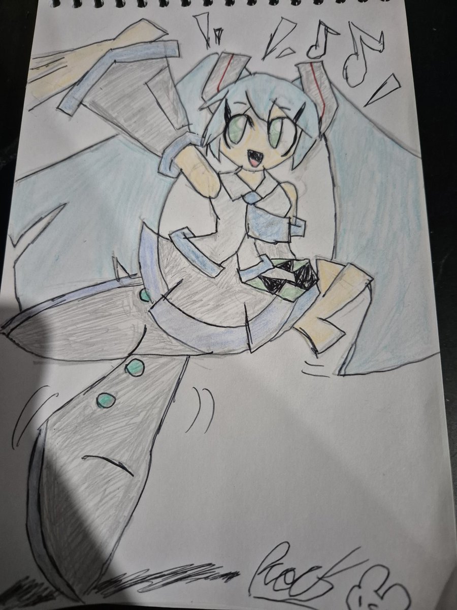 BasureroRock's tweet photo. Hand Fanart of Miku
#vocaloid #kryton #HatsuneMiku #miku #VOCALOID6 #vocaloidfanart #fanart #sketch https://t.co/a9vPBxE5EG