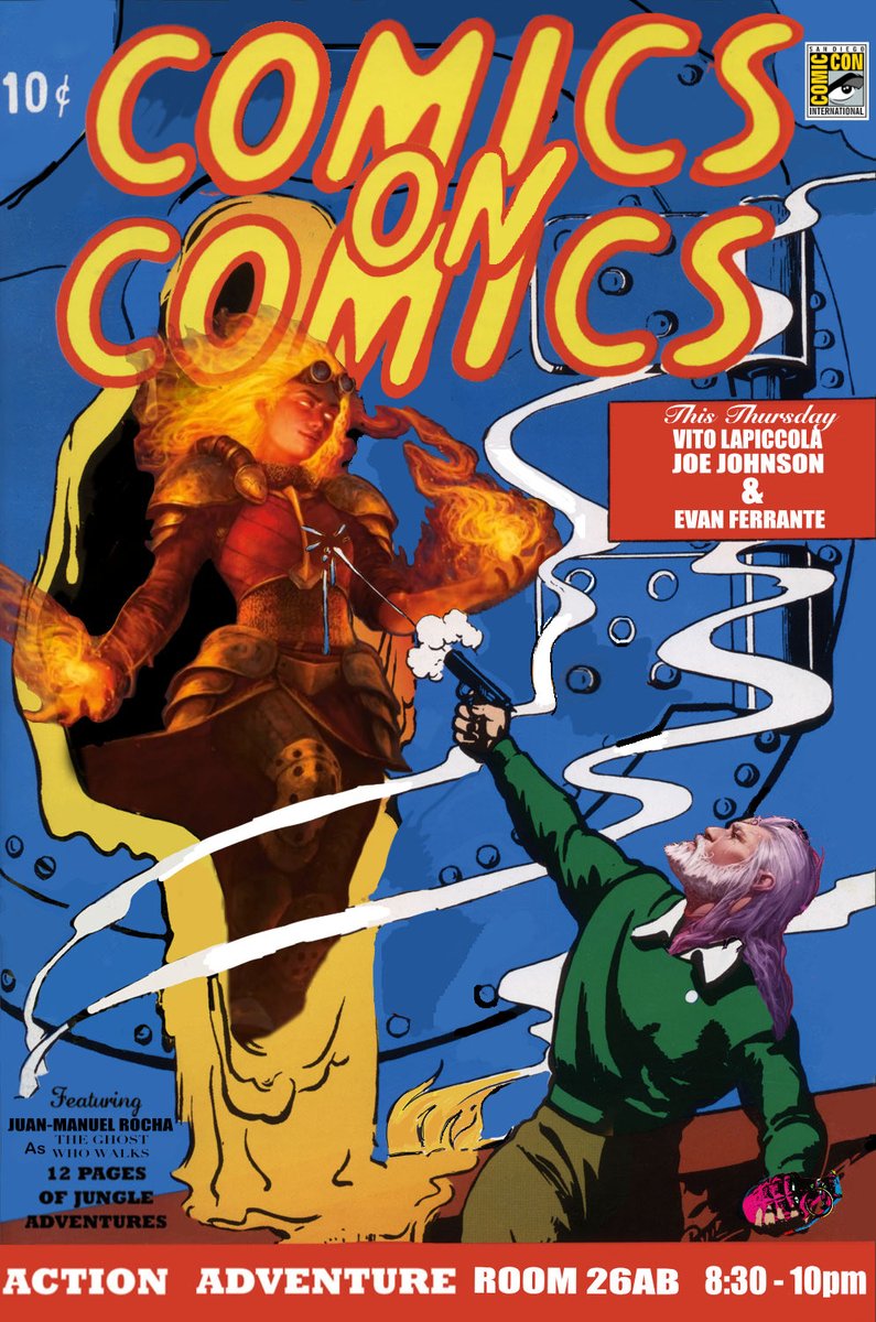 comicsoncomics's tweet photo. Comics on Comics returns for our 14th @Comic_Con! Juan-Manuel and  @VLapiccola welcome Guests @Blackneto_, @Not_TomCruise and others! Releasing the same day as the show, this will be the first time we will get to talk about DEADPOOL &amp; WOLVERINE! Thursday 8:30-10:00  Room 26AB https://t.co/k4uesnmp96