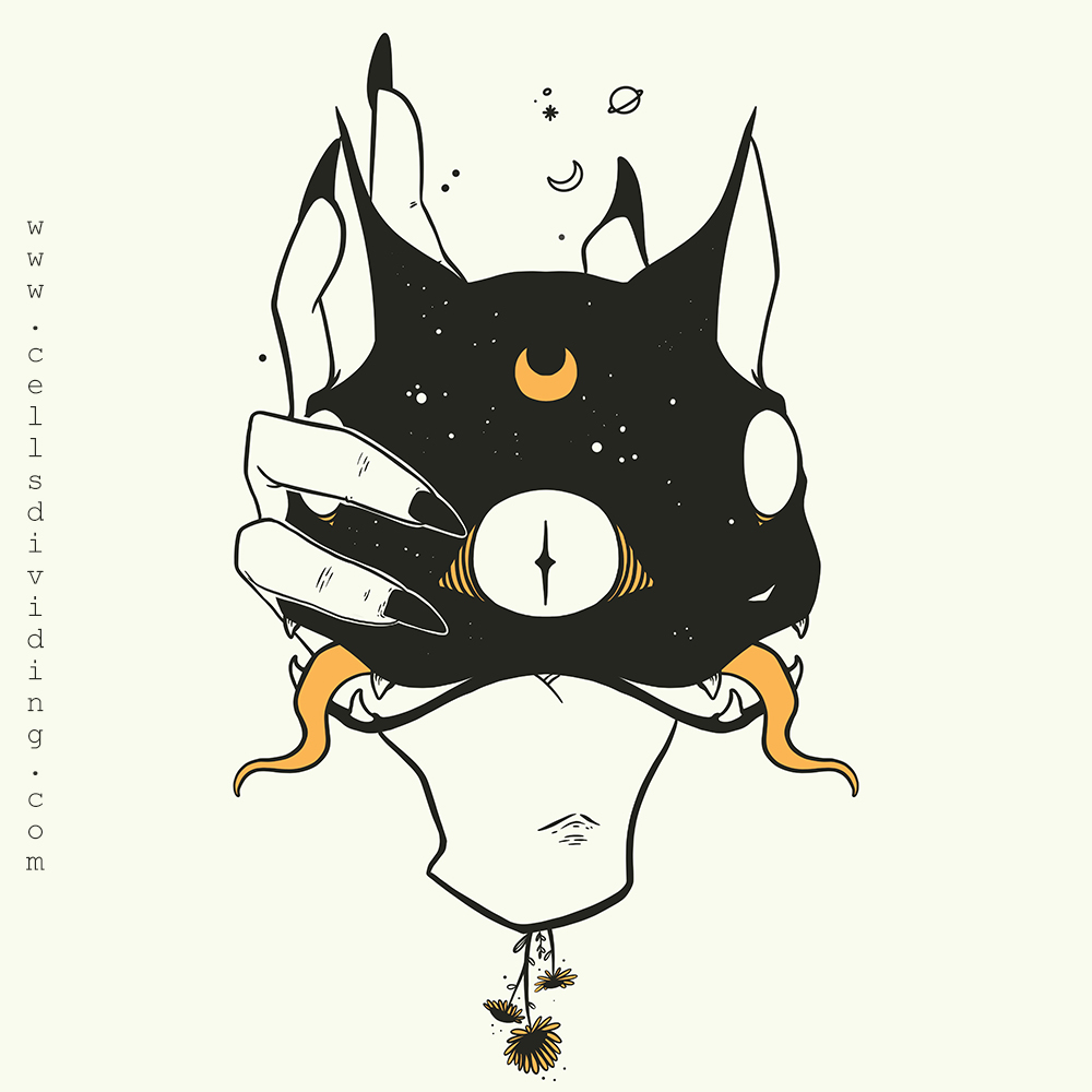 cellsdividing's tweet image. Cat art from 2019 (made with Procreate). 🐈‍⬛

#blackcats #nugoth #whimsigoth #witchaesthetic