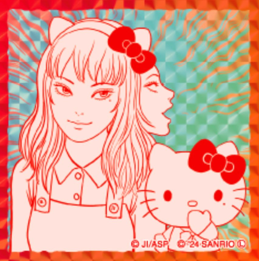 shoujocrave's tweet photo. "Tomie" illustrations from the Junji Ito x Sanrio collaboration https://t.co/LXHGHNgNWK