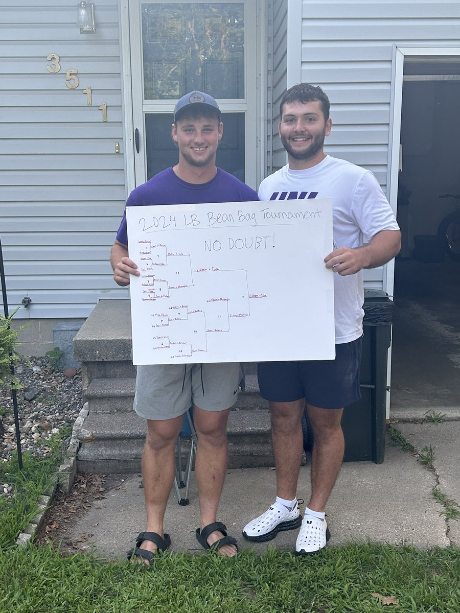 Riley Van Wyhe (@coachrvw) on Twitter photo 2024 <a href="/UNIFootball/">UNI Football</a> LBs grill out & bags tournament - Champions <a href="/KolbenMiller/">Kolben Miller</a> <a href="/ColeDutkovich/">Cole Dutkovich</a> 🐾 2024 <a href="/UNIFootball/">UNI Football</a> LBs grill out & bags tournament - Champions <a href="/KolbenMiller/">Kolben Miller</a> <a href="/ColeDutkovich/">Cole Dutkovich</a> 🐾