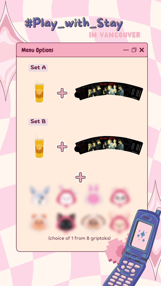 springswhisper's tweet photo. #Play_With_STAY in Vancouver 🇨🇦
Come visit #kitcafe in #burnaby on Aug 2-4 to celebrate STAYWEEEK with a weekend of Lollapalooza, PC trading and giveaways
For those who are interested in preordering the cheering kit and griptok for pickup at the cafe, an order form will be available shortly.
#skz #straykids #cupsleeve #vancouver #canada #lollapalooza