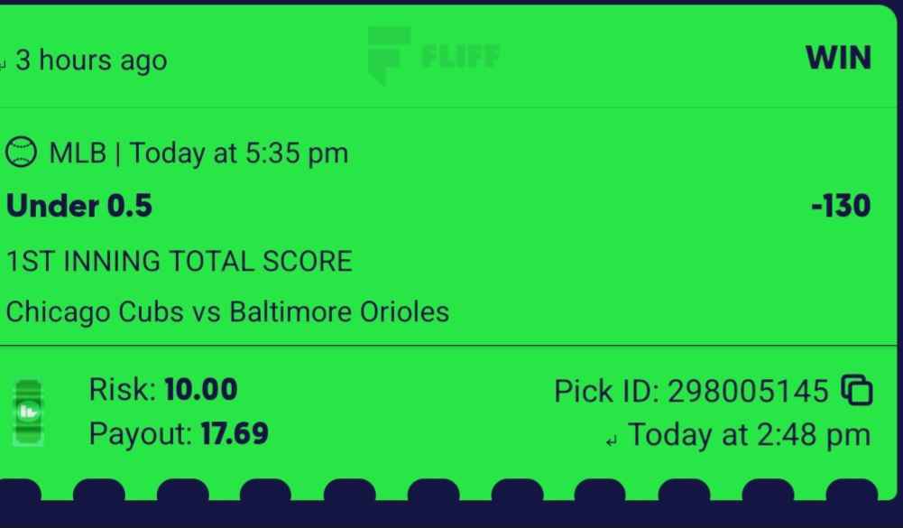 DSDPicks's tweet image. DISCORD HAS BEEN ON FIRE TODAY!!! UP 20+ UNITS!!! JOIN UP AND START WINNING!

DISCORD ➡️ discord.gg/mqeuZSyFfb

PREMIUM ➡️ whop.com/checkout/plan_… 

#PrizePicks #mlb #potd #bet #SportsGambling #sportsbetting #win #nuke #bettingpicks #win #over #under #cash #skenes #bets #wins