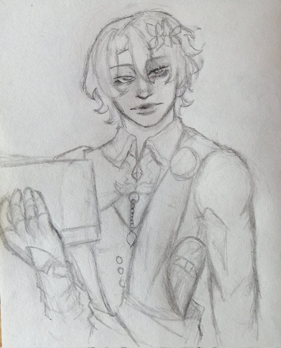 Missed him so much I conjured him on a piece of paper and started crying .