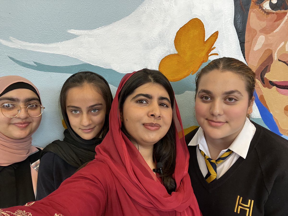 Malala Yousafzai (@malala) on Twitter photo This year, I spent my birthday with Muska, Sana and Somaya β three amazing Afghan girls studying at Harrow High School in London. This year, I spent my birthday with Muska, Sana and Somaya β three amazing Afghan girls studying at Harrow High School in London.