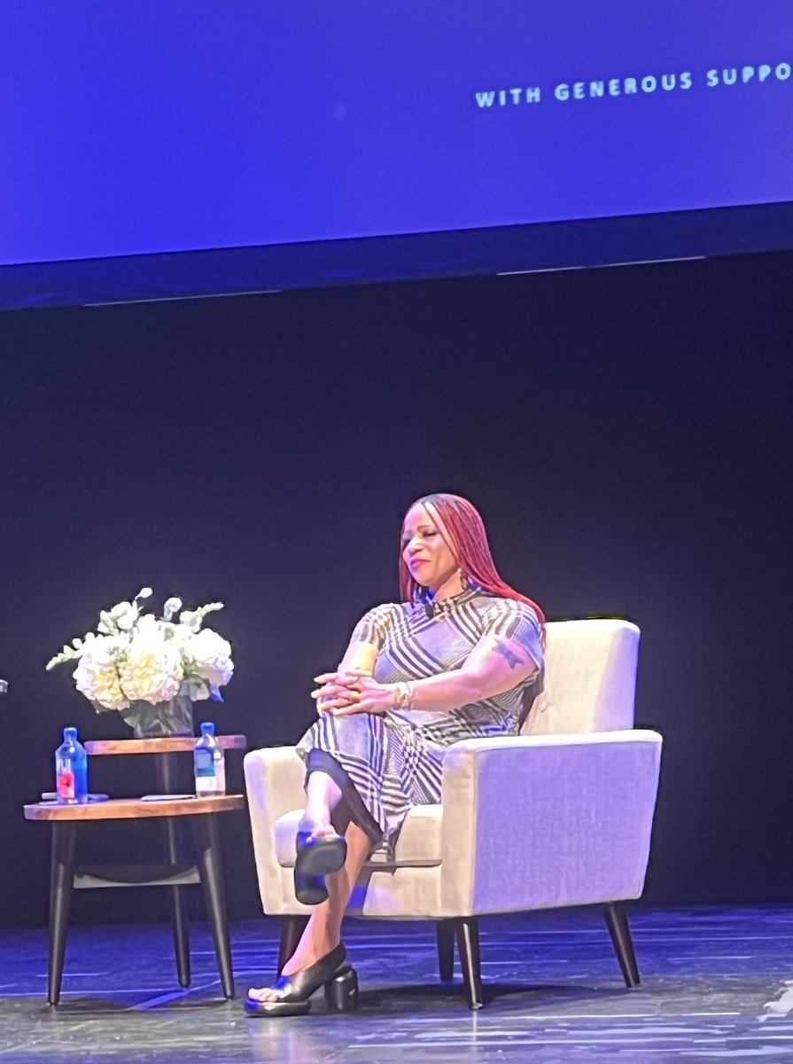 SatyraRiggins's tweet photo. Enjoyed my evening with Nikole Hannah-Jones, the Pulitzer Prize winning creator of the 1619 Project. I read the book, listened to the audiobook, and watched series on Hulu so it was a treat. It was an evening well spent. #1619project #ganttgolden https://t.co/0P8a7zQtG3