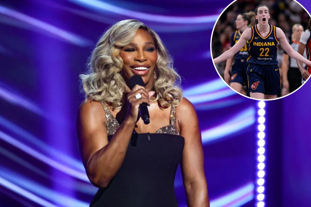 nypost's tweet image. Serena Williams drops Caitlin Clark joke in ESPYs monologue: ‘White people are really crazy about you’ trib.al/yFiL8Hv