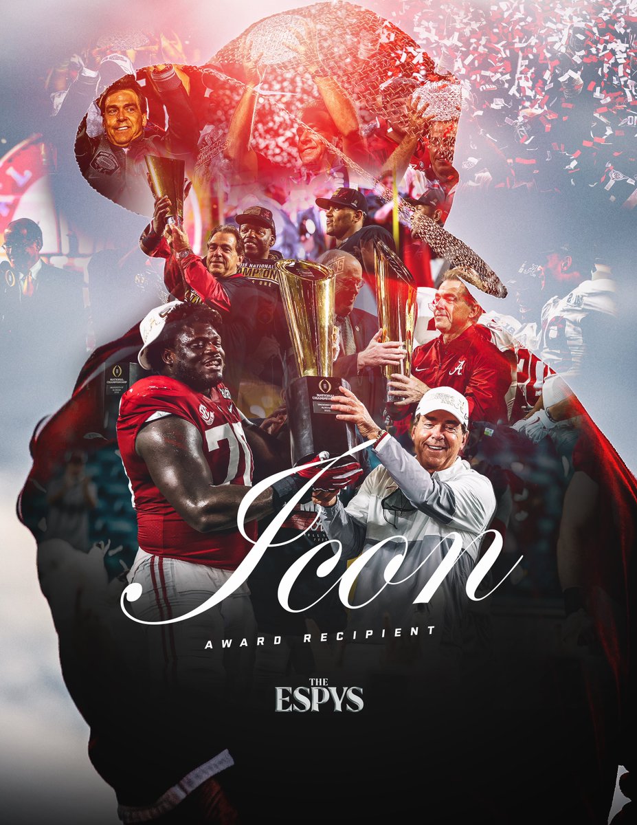 ICON AWARD 👏

Congratulations, Coach Nick Saban

#RollTide