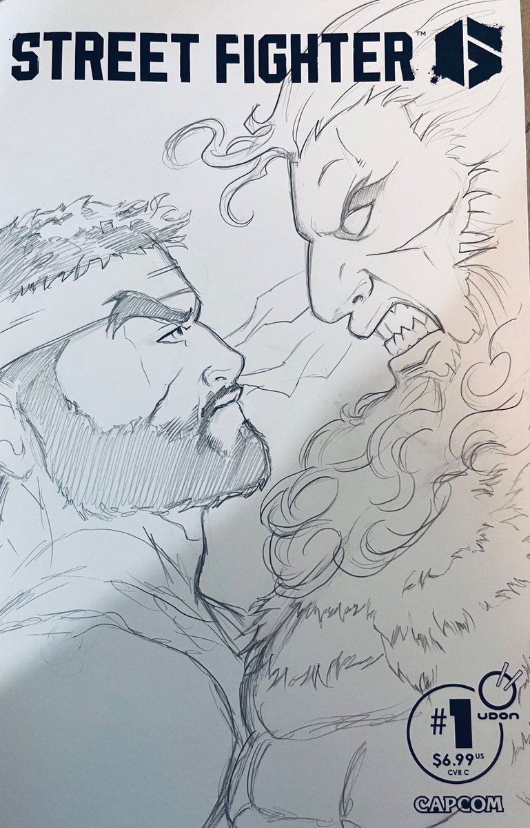 world_wade's tweet photo. #workinprogress of my Street Fighter 6 sketch cover front and back. #deepcut if you know you know. #FGC #Streetfighter６ #sketchcover @ernestolopezjr https://t.co/nV2F6pJB0o