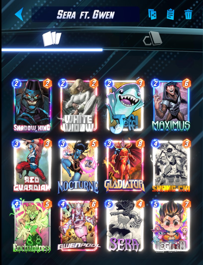 TheOzzy213's tweet photo. Got to Infinite with Sera Tech + Gwenpool 
@SnapDecks https://t.co/FF5bbrxRtA