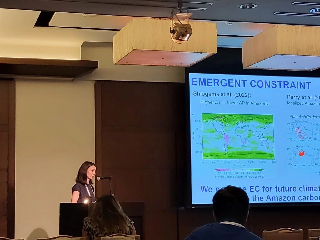 I_Melnikova's tweet photo. Had a pleasure to present our new study proposing emergent constraint on the Amazon carbon cycle (please check out #preprint available below) on #GEWEX-OSC in Sapporo, Japan.
https://t.co/sXBCBfi6ri https://t.co/Nup2QugrEz