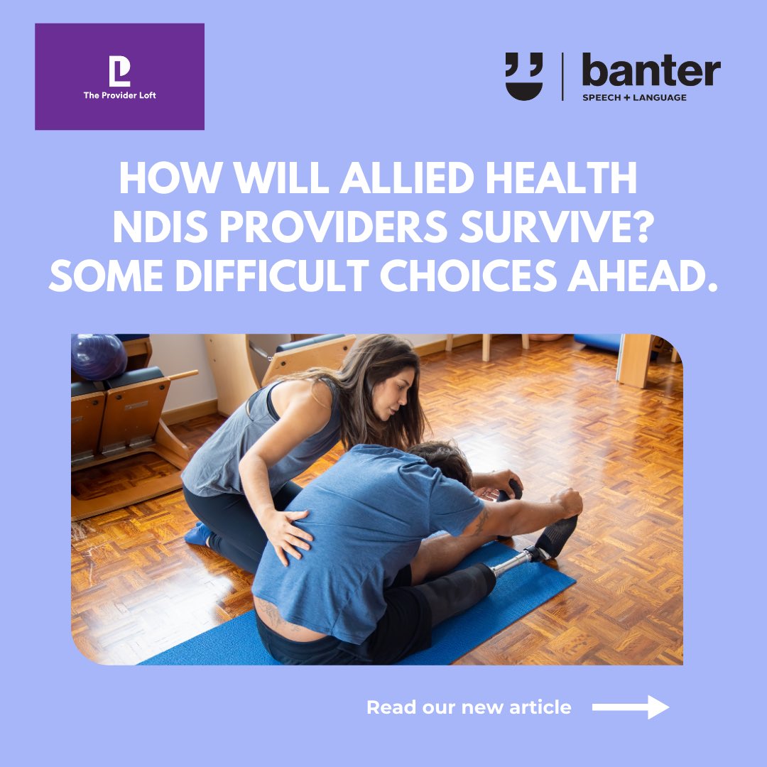 TheProviderLoft's tweet photo. How will allied health NDIS providers survive? Some difficult choices ahead: https://t.co/GpsmbrdF7a #ndis #ndisprovider #alliedhealth #ndisparticipant https://t.co/PMbvJo287c