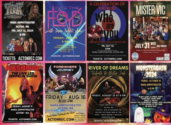 The Town of Acton 2024 Summer Concert🎸👩‍🎤🎶series at NARA Park in Acton continues! Friday, July 12 is TUSK: Fleetwood Mac Tribute.
By Tickets 4 all shows online @ EventBrite, Acton Recreation(cash or check) or @ the gate! @Actonrec
acton-ma.gov/306/Concerts-a…
#ActonMA #NaraParkActon