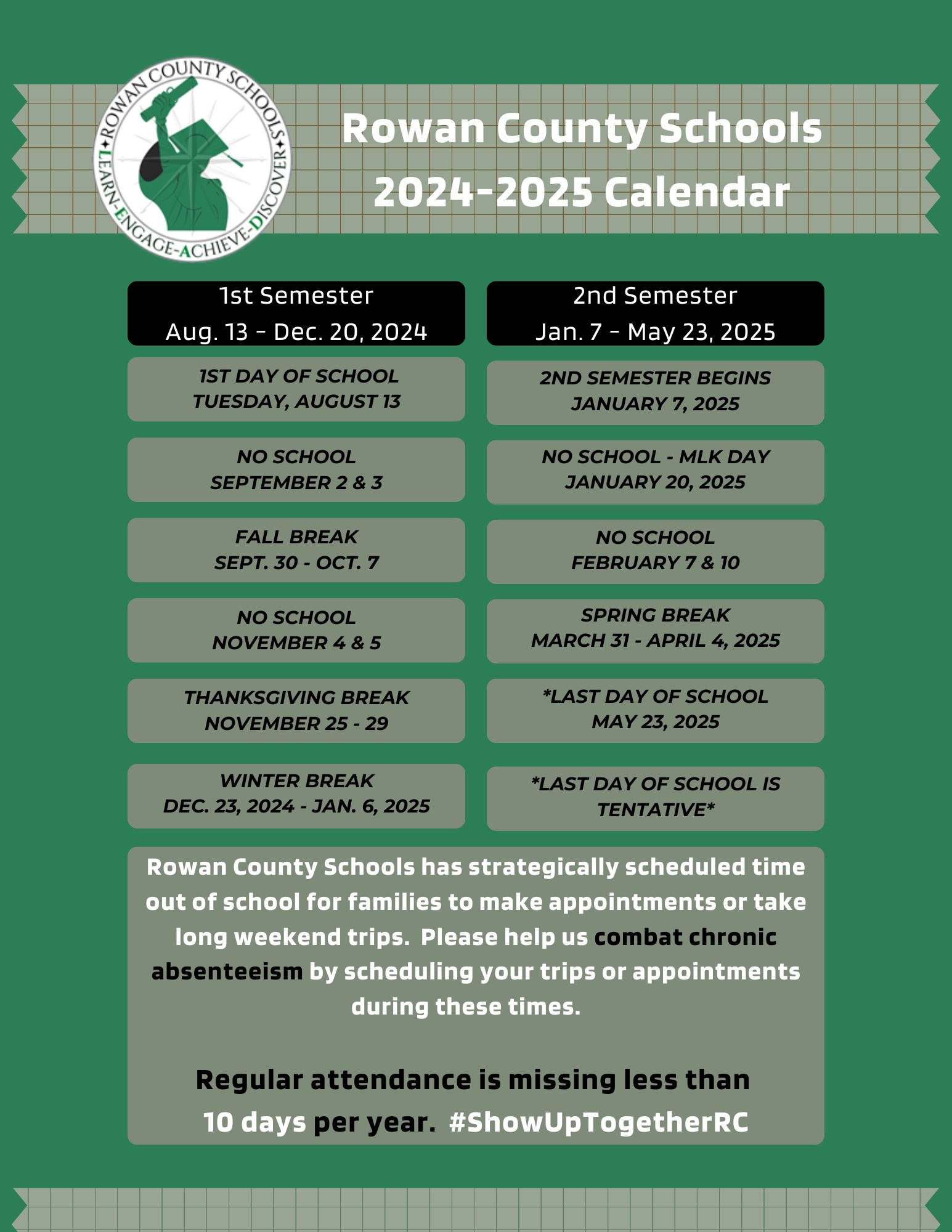 Rowan County Ky School Calendar 2025