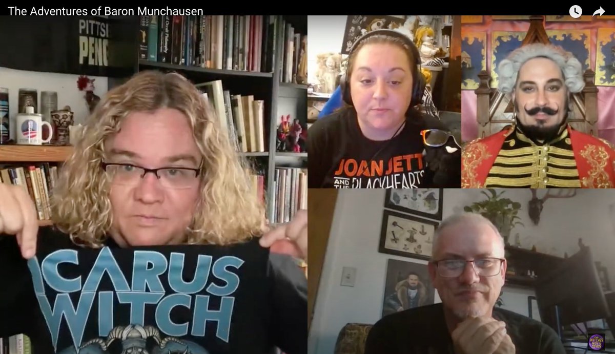 Shoutout to Jason Mankey for rocking the Icarus Witch Sea Witch shirt on last night's episode of The Witch's Movie Coven. 

If you're into movies with a magical theme humorously reviewed by real Witches, check them out at youtube.com/@WitchMovieCov…

#WitchMovies #JasonMankey