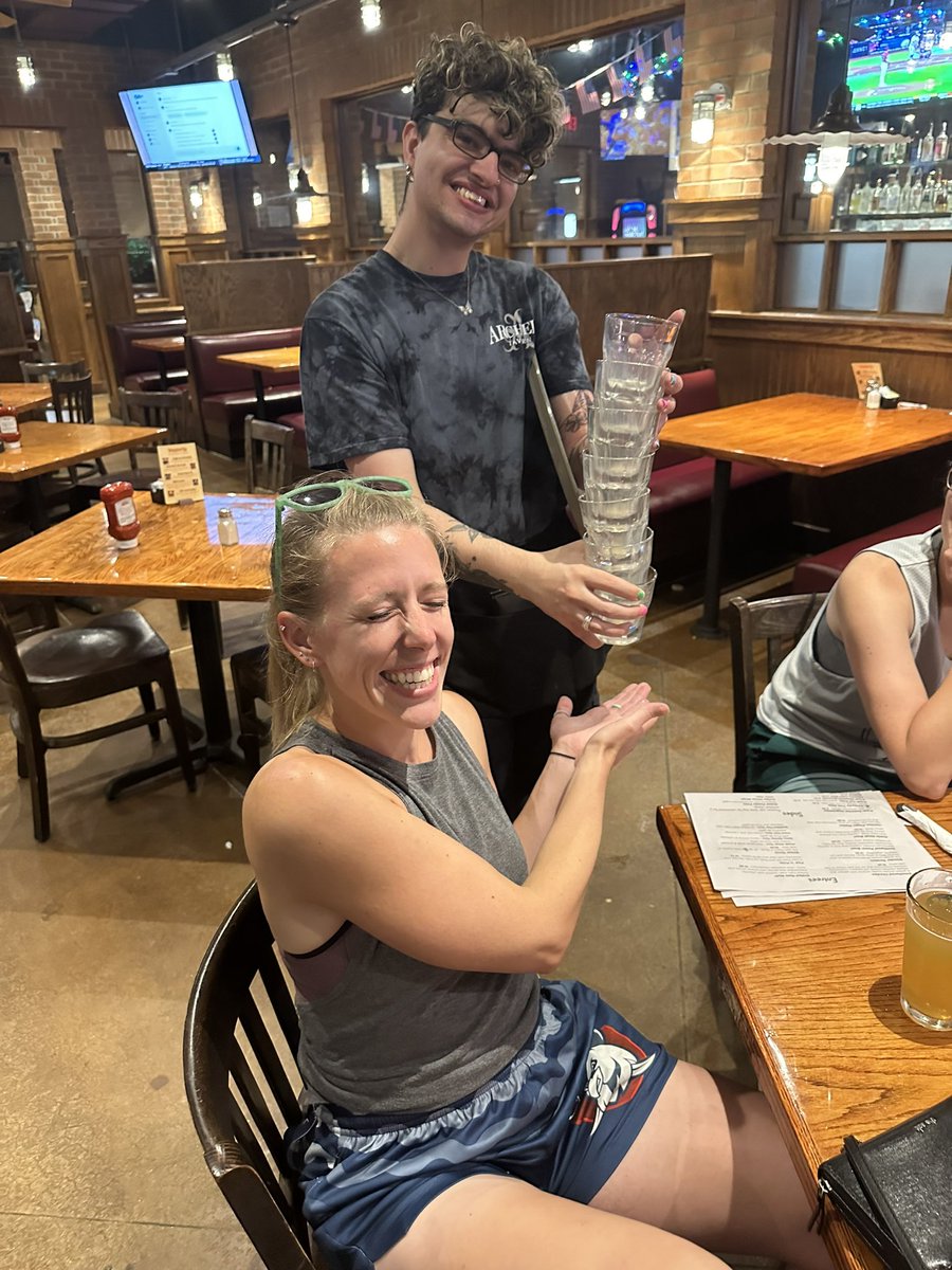 Post league shot time! Tierney is going hard!