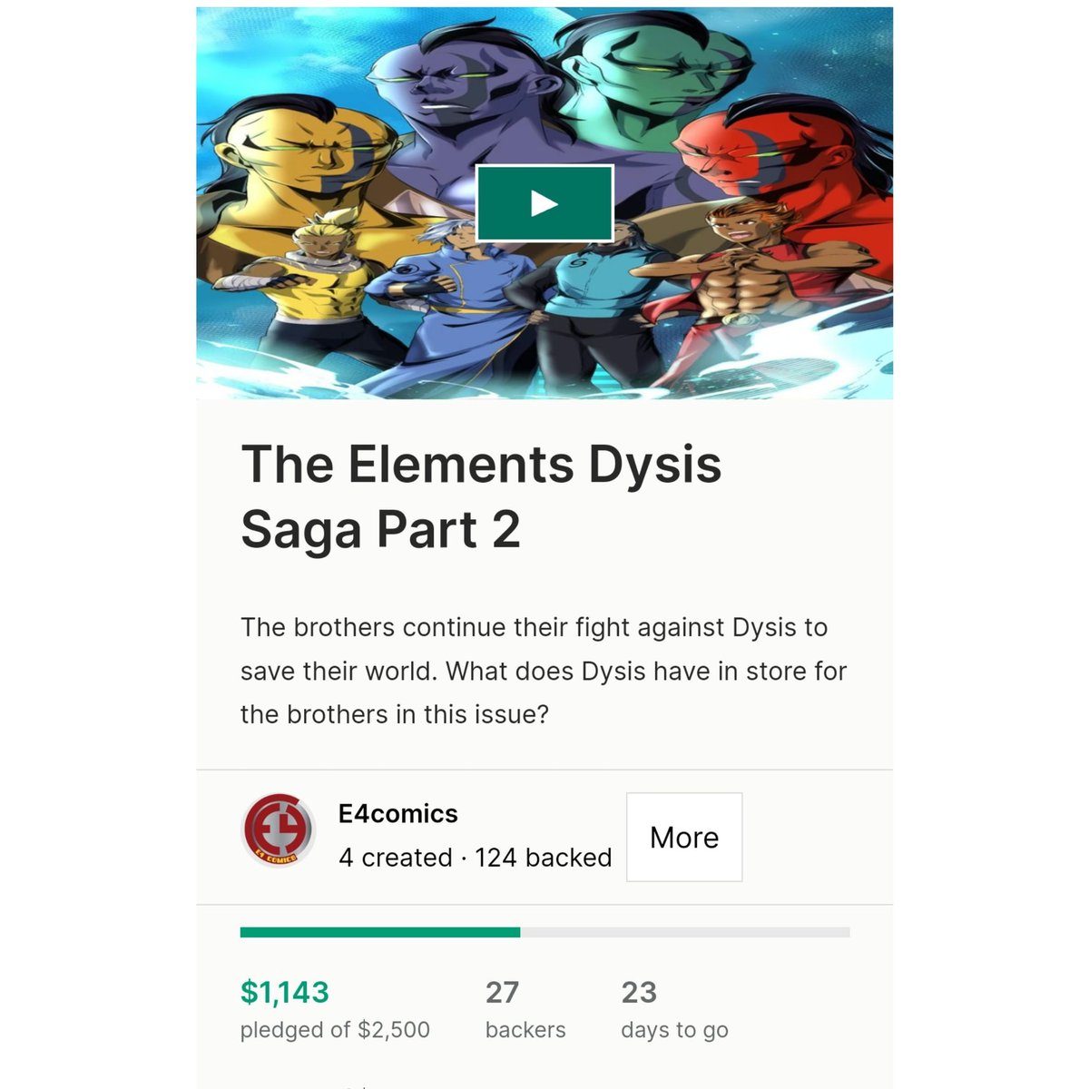 E4comics's tweet photo. 24 hours down 23 days to go, and we are off to a good start. Appreciate everyone who has helped by backing and sharing this project. Let's try to get this funded as soon as possible.

https://t.co/0l0SRRpntL
#yks2024 #Drisey #kickstarter #anime https://t.co/bUKShuqduy