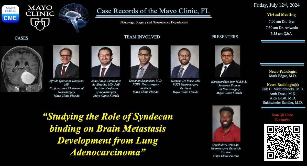 Adrian Safa M.D. (@adrian_safa) on Twitter photo Don’t forget to join us tomorrow @7AM EST for our MCF Case Records Teaching Conference!
We will have a great clinical case discussion and a research presentation with our multidisciplinary team!
<a href="/DoctorQMd/">Dr. Alfredo Quiñones-Hinojosa</a> <a href="/joao_p_almeida/">Joao Paulo Almeida</a> <a href="/Harsh_Iyer_MBBS/">Harshvardhan Iyer MBBS</a> <a href="/ManuelaAB99/">Manuela Aramburu Berckemeyer, MD</a> <a href="/MayoClinicNeuro/">Mayo Clinic Neuro</a> Don’t forget to join us tomorrow @7AM EST for our MCF Case Records Teaching Conference!
We will have a great clinical case discussion and a research presentation with our multidisciplinary team!
<a href="/DoctorQMd/">Dr. Alfredo Quiñones-Hinojosa</a> <a href="/joao_p_almeida/">Joao Paulo Almeida</a> <a href="/Harsh_Iyer_MBBS/">Harshvardhan Iyer MBBS</a> <a href="/ManuelaAB99/">Manuela Aramburu Berckemeyer, MD</a> <a href="/MayoClinicNeuro/">Mayo Clinic Neuro</a>