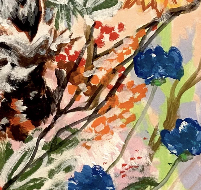 世にも奇妙なお花展まで後1日。明日…!※右→イラストちょい見せ。#アート #イラスト #グループ展 