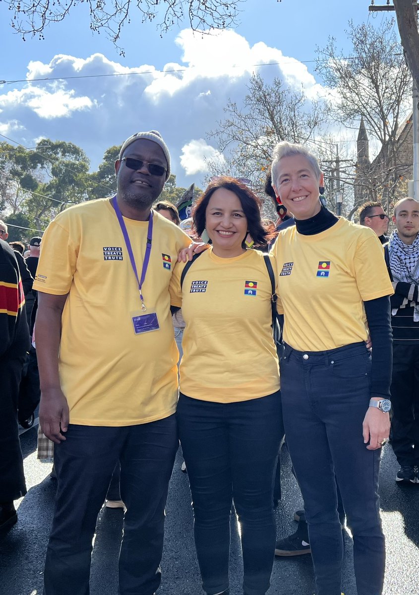 janafavero's tweet image. Happy #NAIDOC week!

Great to march with @ASRC1 in solidarity with First Nations communities. 

The ASRC’s commitment as an ally continues today and into the future. As long as there is injustice for some, there is injustice for all.

And the sun is out ☀️👊🏽