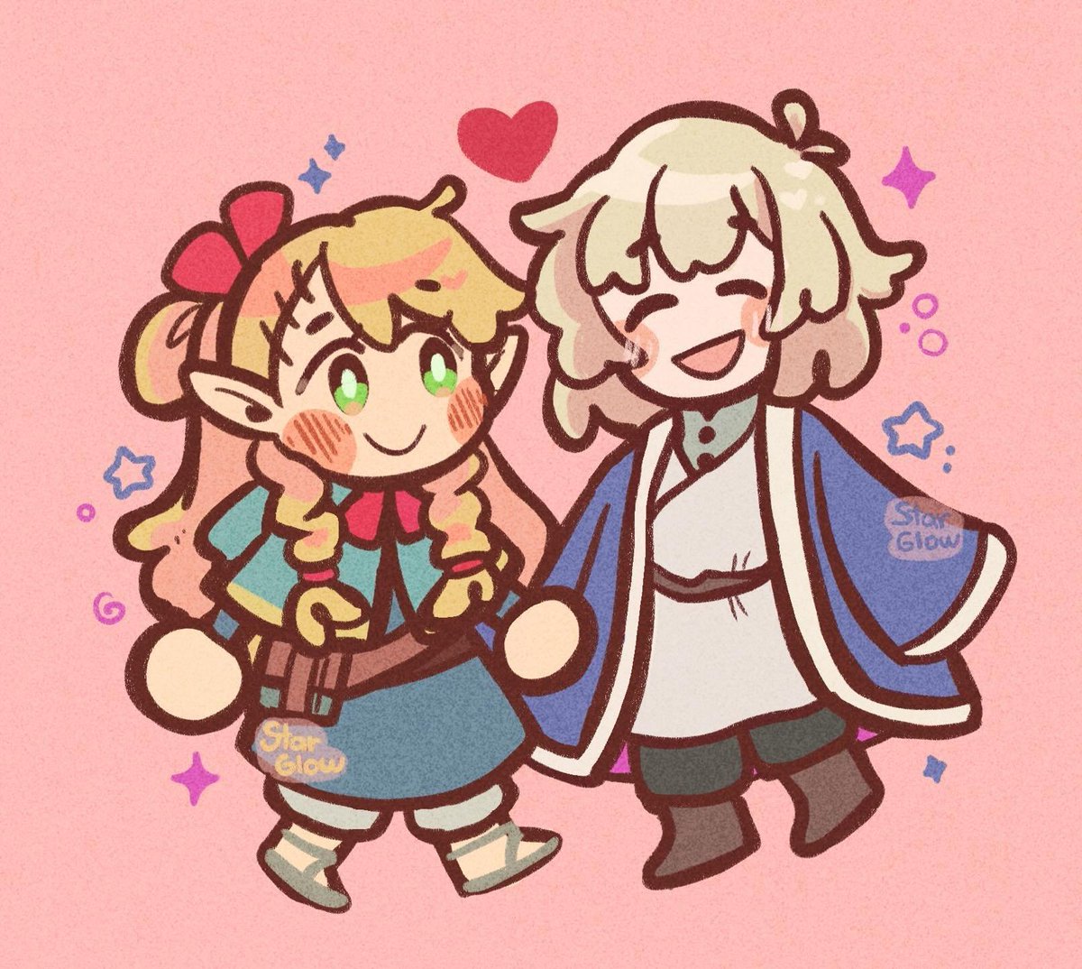 ファリントーデン ,マルシル 「#Farcille doodles I've done 」|StarGlow🌻@ LAYTON IS BACK☕のイラスト