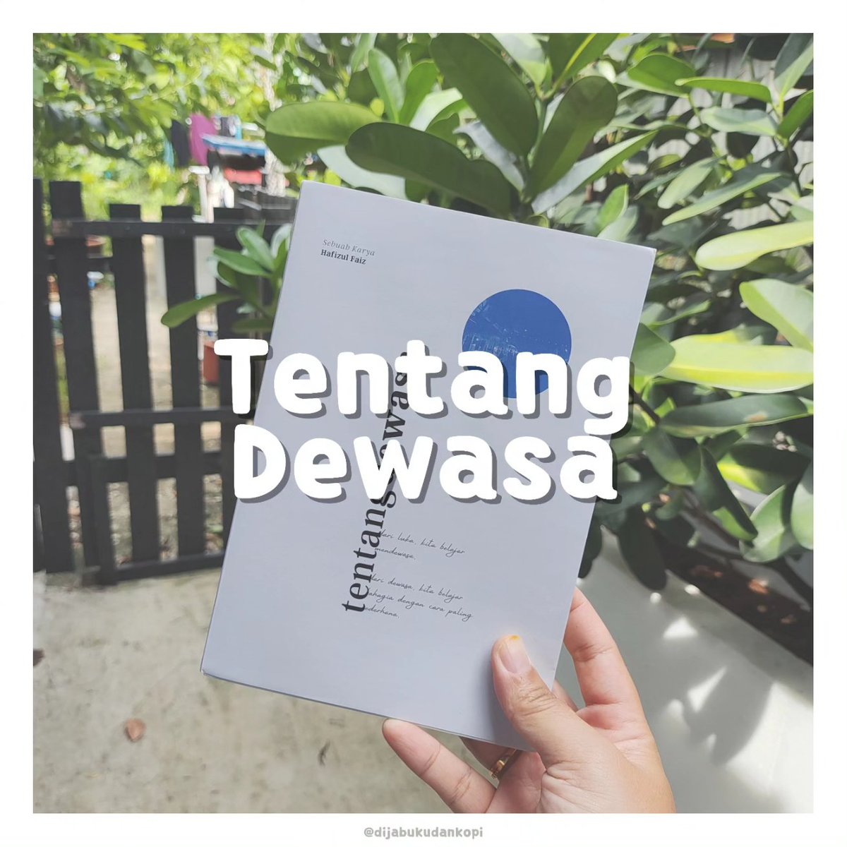 tgkhadijah's tweet photo. 2/30

📖 𝐓𝐞𝐧𝐭𝐚𝐧𝐠 𝐃𝐞𝐰𝐚𝐬𝐚
✍️ 𝐇𝐚𝐟𝐢𝐳𝐮𝐥 𝐅𝐚𝐢𝐳
📇 𝐓𝐞𝐧𝐭𝐚𝐧𝐠 𝐊𝐢𝐭𝐚

𝐓𝐞𝐦𝐚: Sembuh daripada luka, Menghargai kehidupan

⭐⭐⭐⭐/5

Ulasan penuh: https://t.co/JLzgHT5QdC https://t.co/oKa9nYdPoN