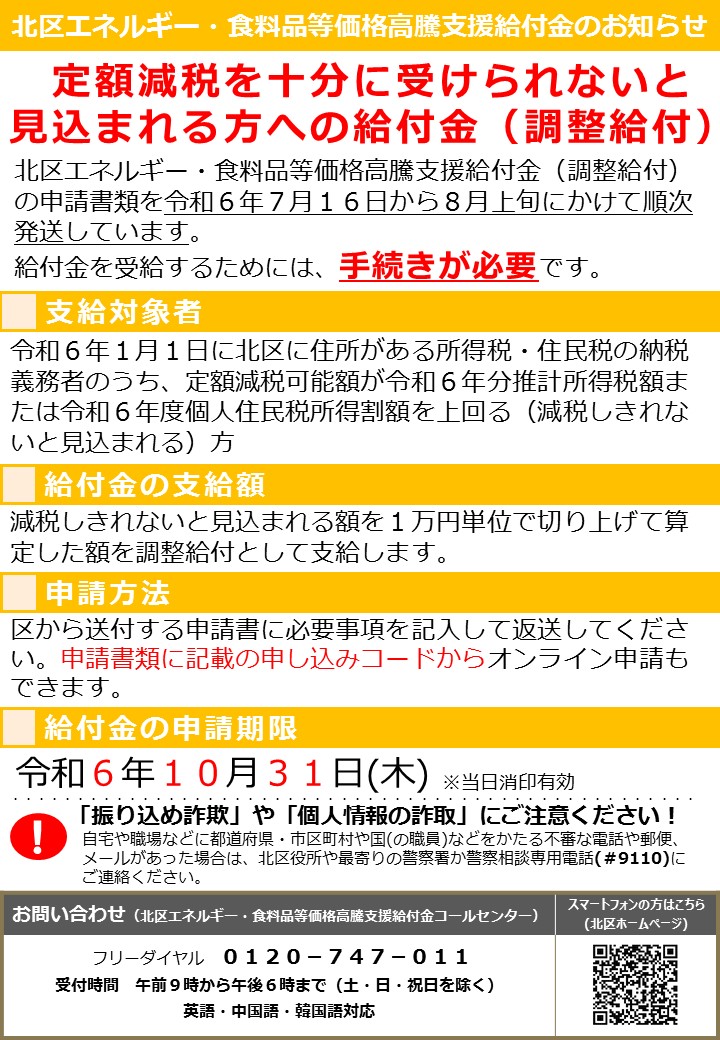 定額減税を十分に受けられないと見込まれる方への給付金(調整 定額減税を十分に受けられないと見込まれる方への給付金(調整