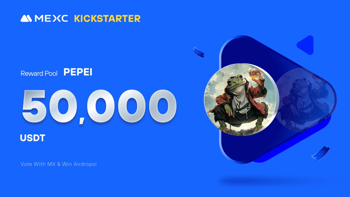 MEXC's tweet photo. .@PEPEI_I, a sibling brand of PEPE, is coming to #MEXCKickstarter 🚀 

🗳Vote with $MX to share massive airdrops
📈 $PEPEI/USDT Trading: 2024-07-13 12:00 (UTC)

Details: https://t.co/wDS29tc4eQ https://t.co/duFbqK9rLI
