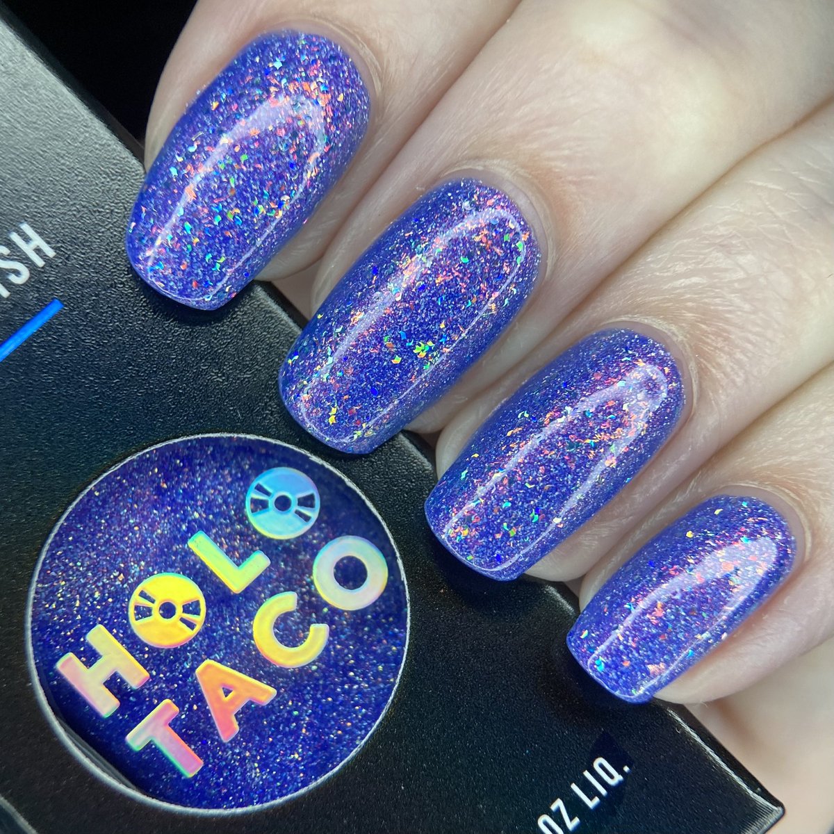 holocombo's tweet photo. Spiced up the latest @holotaco bestseller Blue Rizzler in a #holotacocombo underneath Solar Unicorn Skin and Blue Flakie Holo Taco 🥵✨ @nailogical #holotacorockcandy #gifted https://t.co/TPJWmmgkSO