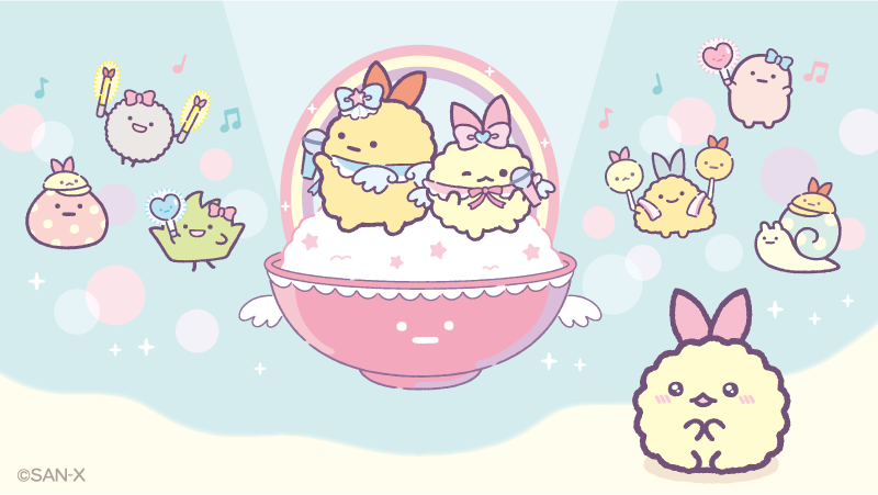 #天使なえびてんアイドル　ストーリー⑧
いつかあこがれのステージに立てますように…。
夢に向かってがんばる、えびてんのしっぽなのでした。