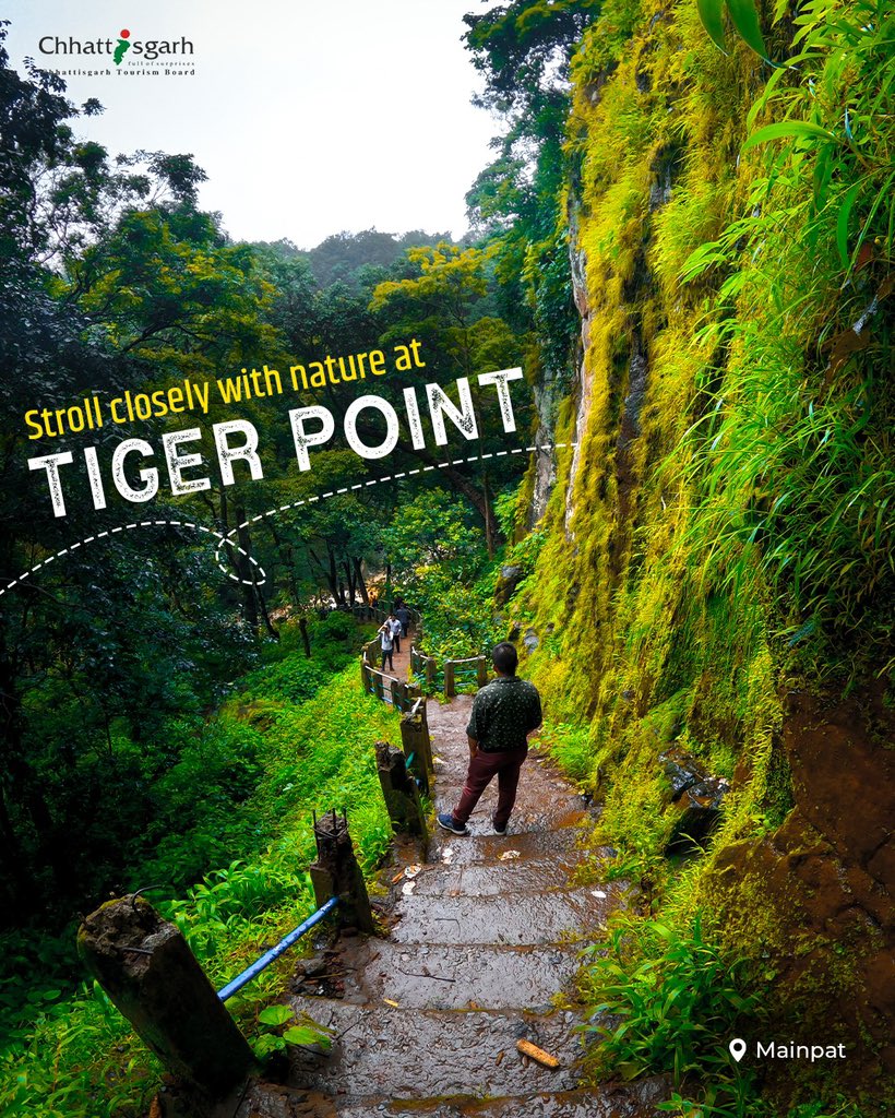 GoChhattisgarh's tweet photo. Discover the beauty of Tiger Point in Mainpat! Climb the scenic steps surrounded by lush greenery and be rewarded with the breathtaking waterfall views. Perfect for nature lovers and adventure seekers alike.

#mainpat #tigerpoint #waterfall #monsoon #gochhattisgarh https://t.co/2gF62yNGv3
